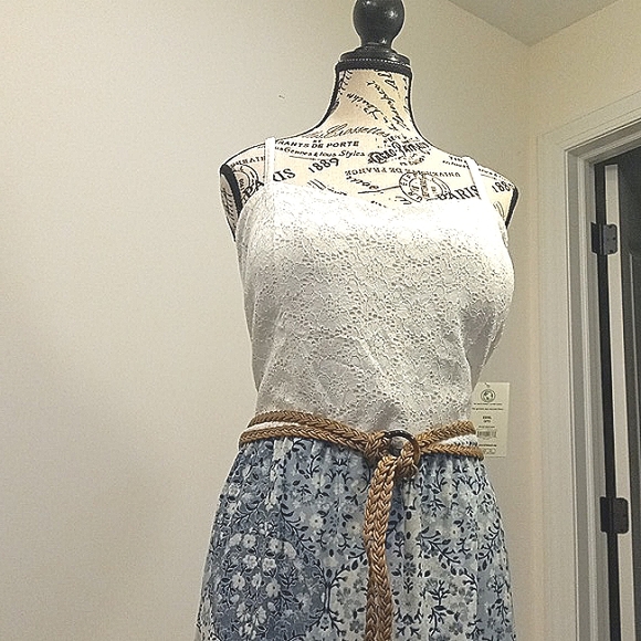 Lace High Low Asymmetrical Sweetheart neckline thin trap dress Plus Size Floral - Picture 7 of 17